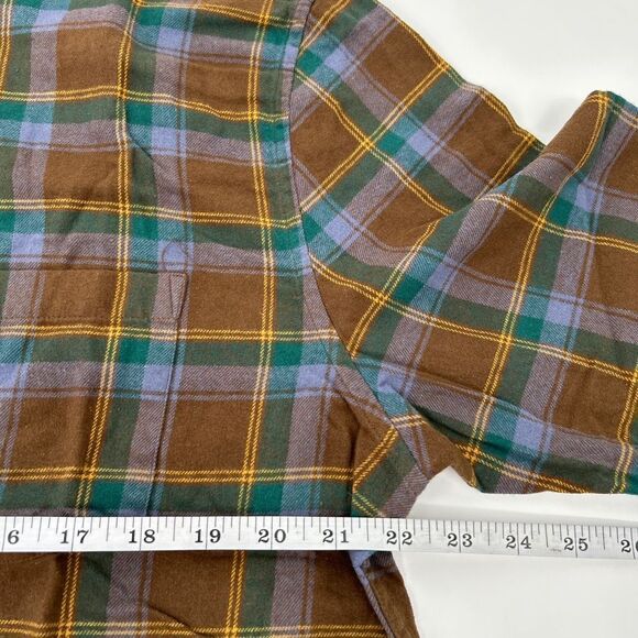NWT Hawker Rye Brown Blue Green Plaid Long Sleeve Button-Up Shirt XL - Picture 4 of 6